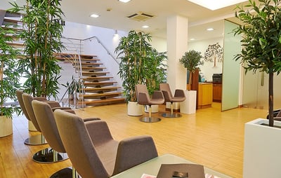 Modern and tranquil clinic reception at AVA Lisbon