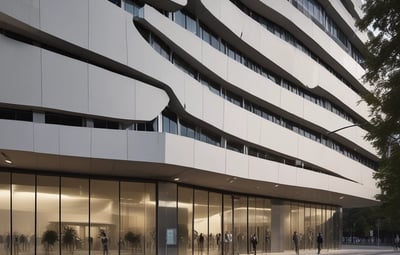 low angle view photography of a gray building