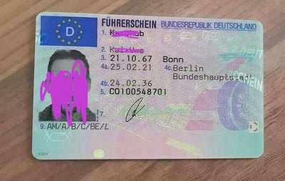 authentic German driving license, echten deutschen Führerschein