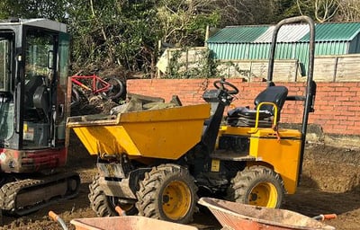 Tracked dumper for garden clearance in Harborne