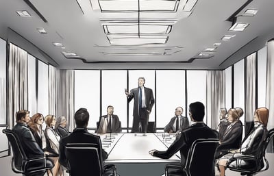 board meeting discussing strategy