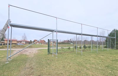 tērauda sastatnes stalazas 15x2.8m