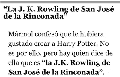 Noticia en periódico sobre libro La Llave de los Cien Cerrojos de Rocío Mármol