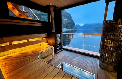 Sauna on fjord Norway
