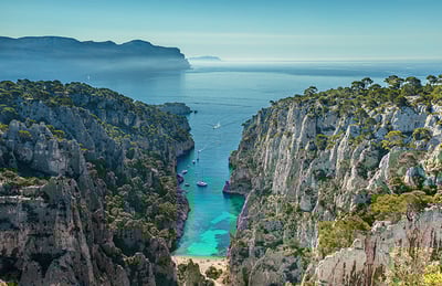 Cassis calanques creek beach
