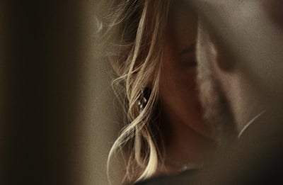 a woman with blonde hair