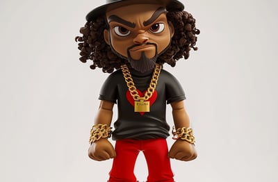 Uncle Slim in red pants and gold chains giving birthday shoutout