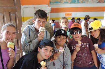 Disfrutando las Nieves Ojo Ciego Camp