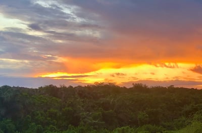 Sunrise from the Farmhouse front porch