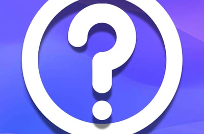 a question mark mark on a purple background