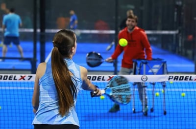 Private padel lesson at The Padel Training Camp with personalized attention