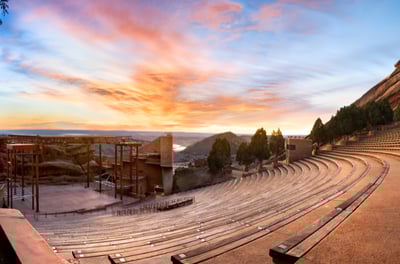 Red Rocks Amphitheatre at sunrise