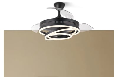 a modern ceiling fan with a modern design