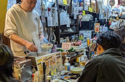 Oden Ramen and Yakitori eateries in Omoide Yokocho