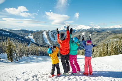 Family of skiers at Keystone