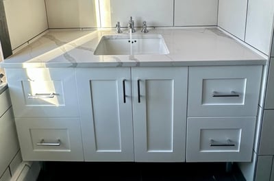 a bathroom with a sink and a sink