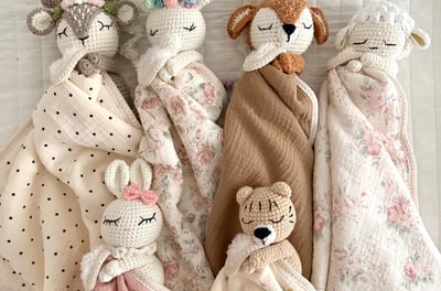 Baby Shower Gift, Baby Toy, Baby Blanket, Baby Lovey,Baby Rattle,Personalized Newborn Gift,Stuffed Animal Plushie,Embroidered