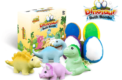 surprise gift of bath bombs for 3, 4 and 5 year olds