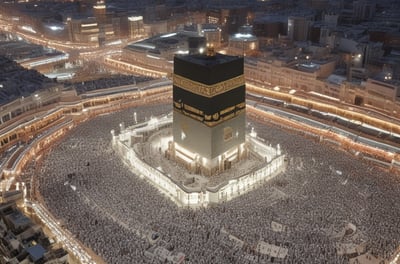 people in white robe standing in front of white concrete building during daytime