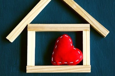 maison, coeur, maquette