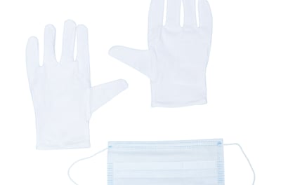 Surgical disposables regarding pair of gloves and mask for surgical use