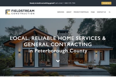 Fieldstream Construction Website Design
