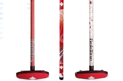 Curling brush designs created for mens olympic team by Katherine Widziak