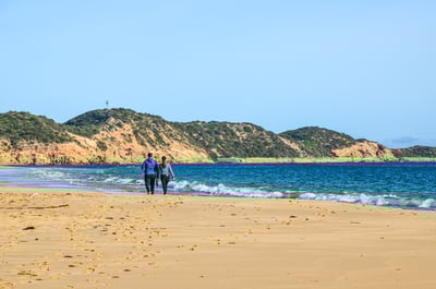 Walking on the beach at Point Nepean National Park