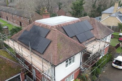 Residential solar panel installation in Guildford, Surrey GU2