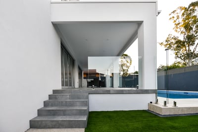 stairs leading to back veranda