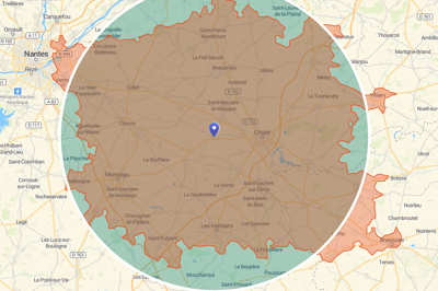 ZONE DE CHALANDISE pour prestations sur site