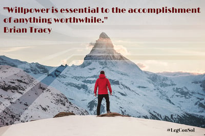 Willpower is essential to the accomplishment of anything worthwhile. Brian Tracy