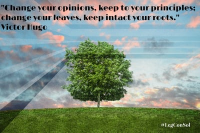 Change your opinions, keep to your principles; change your leaves, keep intact your roots. Victor H