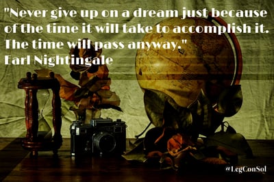 Never give up on a dream just because of the time it will take to accomplish it. The time will pass