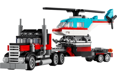 LEGO Flatbed Truck with Helicopter - NEW 2024