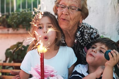 Nana and kids.