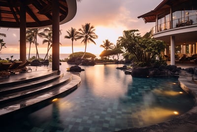 a vacation rental villa pool in Bali, Indonesia