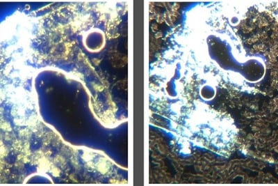 Image: extensive hydrogel/ advanced nanotechnology construction site with multiple spheres as self-a