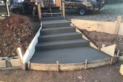 concrete steps walkway construction