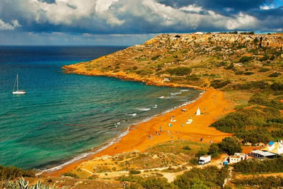 Ramla Bay from the Calypso cave view point.