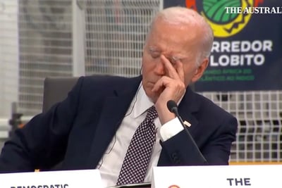 Is it a bird? A plane? Oh no, it is just Joe Biden, sleeping like normal.