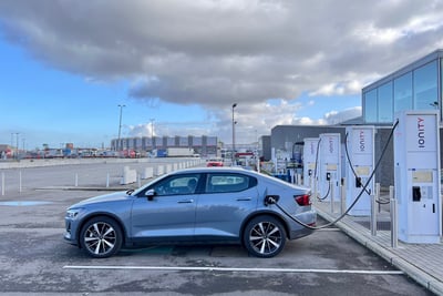 Electric vehicle charging station with access control and CCTV monitoring