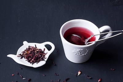 a cup of tea with a teapot and a teapot