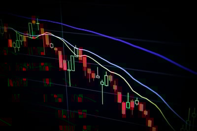a stock market chart showing the price of a stock market