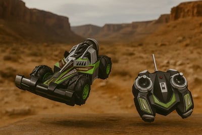 Terrenator con control en terreno de desierto