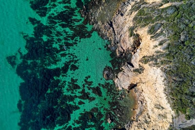 Vue aérienne du littoral