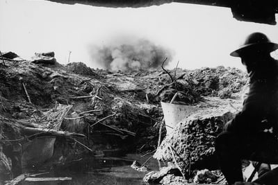 Picture of WW1 soldier - 'Sleep Creeps Upon Us' by Julian Sumner
