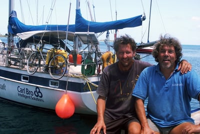 Janne and Calle at Bora Bora Yacht Club