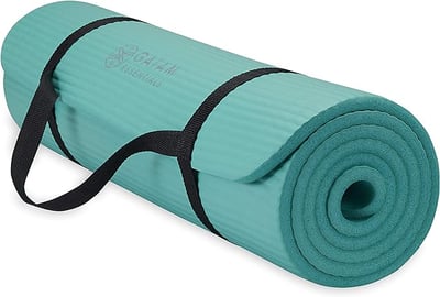 a yoga mat with a yoga mat and a yoga mat