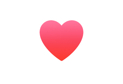 Icon of a heart, symbolizing seamless integration with HealthKit.